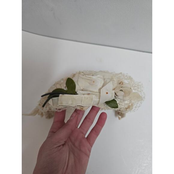 Vintage 50s Women's Head Band/Hat White - Picture 2 of 3